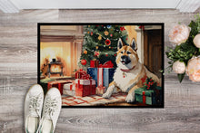 Load image into Gallery viewer, Akita Cozy Christmas Doormat