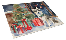 Load image into Gallery viewer, Alaskan Klee Kai Cozy Christmas Glass Cutting Boards – Durable, Decorative Kitchen Art Large