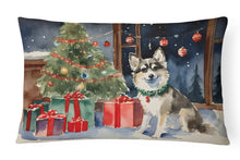 Load image into Gallery viewer, Alaskan Klee Kai Cozy Christmas Throw Pillow