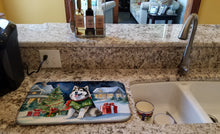 Load image into Gallery viewer, Alaskan Malamute Cozy Christmas Dish Drying Mat