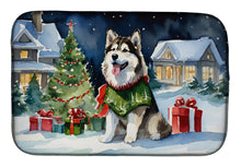 Load image into Gallery viewer, Alaskan Malamute Cozy Christmas Dish Drying Mat