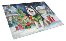 Load image into Gallery viewer, Alaskan Malamute Cozy Christmas Glass Cutting Boards – Durable, Decorative Kitchen Art Large