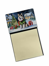 Load image into Gallery viewer, Alaskan Malamute Cozy Christmas Sticky Note Holder- Refiilable Desk Accessory Note Pad