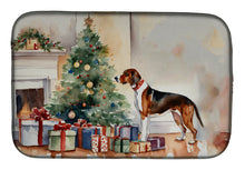 Load image into Gallery viewer, American English Coonhound Cozy Christmas Dish Drying Mat