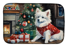 Load image into Gallery viewer, American Eskimo Cozy Christmas Dish Drying Mat