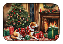 Load image into Gallery viewer, American Foxhound Cozy Christmas Dish Drying Mat