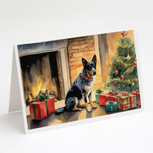 Load image into Gallery viewer, Australian Cattle Dog Cozy Christmas Greeting Cards - Blank Note Cards – 8-Pack of Artist-Designed Cards with Envelopes