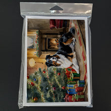 Load image into Gallery viewer, Australian Shepherd Cozy Christmas Greeting Cards - Blank Note Cards – 8-Pack of Artist-Designed Cards with Envelopes