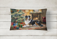 Load image into Gallery viewer, Australian Shepherd Cozy Christmas Throw Pillow