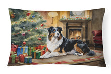 Load image into Gallery viewer, Australian Shepherd Cozy Christmas Throw Pillow