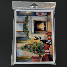 Load image into Gallery viewer, Basenji Cozy Christmas Greeting Cards - Blank Note Cards – 8-Pack of Artist-Designed Cards with Envelopes