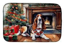 Load image into Gallery viewer, Basset Hound Cozy Christmas Dish Drying Mat