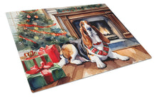 Load image into Gallery viewer, Basset Hound Cozy Christmas Glass Cutting Boards – Durable, Decorative Kitchen Art Large