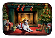 Load image into Gallery viewer, Beagle Cozy Christmas Dish Drying Mat