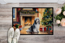 Load image into Gallery viewer, Bearded Collie Cozy Christmas Doormat - Large 24x36 – Indoor/Outdoor Floor Mat with Artistic Flair