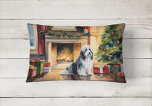 Load image into Gallery viewer, Bearded Collie Cozy Christmas Throw Pillow