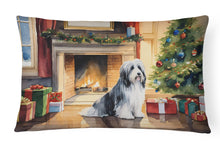 Load image into Gallery viewer, Bearded Collie Cozy Christmas Throw Pillow