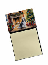Load image into Gallery viewer, Bearded Collie Cozy Christmas Sticky Note Holder- Refiilable Desk Accessory Note Pad