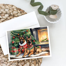 Load image into Gallery viewer, Belgian Malinois Cozy Christmas Greeting Cards - Blank Note Cards – 8-Pack of Artist-Designed Cards with Envelopes