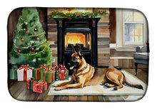 Load image into Gallery viewer, Belgian Malinois Cozy Christmas Dish Drying Mat