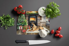 Load image into Gallery viewer, Belgian Malinois Cozy Christmas Glass Cutting Boards – Durable, Decorative Kitchen Art Large