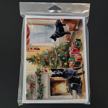 Load image into Gallery viewer, Belgian Sheepdog Cozy Christmas Greeting Cards - Blank Note Cards – 8-Pack of Artist-Designed Cards with Envelopes