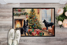 Load image into Gallery viewer, Belgian Sheepdog Cozy Christmas Doormat - Large 24x36 – Indoor/Outdoor Floor Mat with Artistic Flair