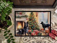 Load image into Gallery viewer, Belgian Sheepdog Cozy Christmas Doormat - Large 24x36 – Indoor/Outdoor Floor Mat with Artistic Flair