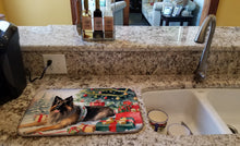Load image into Gallery viewer, Belgian Tervuren Cozy Christmas Dish Drying Mat