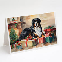 Load image into Gallery viewer, Bernese Mountain Dog Cozy Christmas Greeting Cards - Blank Note Cards – 8-Pack of Artist-Designed Cards with Envelopes