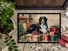 Load image into Gallery viewer, Bernese Mountain Dog Cozy Christmas Doormat - Large 24x36 – Indoor/Outdoor Floor Mat with Artistic Flair