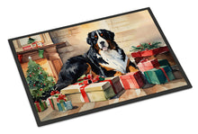 Load image into Gallery viewer, Bernese Mountain Dog Cozy Christmas Doormat - Large 24x36 – Indoor/Outdoor Floor Mat with Artistic Flair