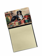 Load image into Gallery viewer, Bernese Mountain Dog Cozy Christmas Sticky Note Holder- Refiilable Desk Accessory Note Pad