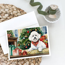 Load image into Gallery viewer, Bichon Frise Cozy Christmas Greeting Cards - Blank Note Cards – 8-Pack of Artist-Designed Cards with Envelopes