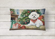 Load image into Gallery viewer, Bichon Frise Cozy Christmas Throw Pillow