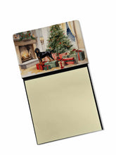 Load image into Gallery viewer, Black and Tan Coonhound Cozy Christmas Sticky Note Holder- Refiilable Desk Accessory Note Pad