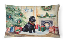 Load image into Gallery viewer, Black Russian Terrier Cozy Christmas Throw Pillow