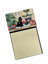 Load image into Gallery viewer, Black Russian Terrier Cozy Christmas Sticky Note Holder- Refiilable Desk Accessory Note Pad