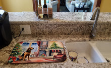 Load image into Gallery viewer, Bloodhound Cozy Christmas Dish Drying Mat