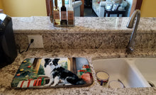 Load image into Gallery viewer, Border Collie Cozy Christmas Dish Drying Mat