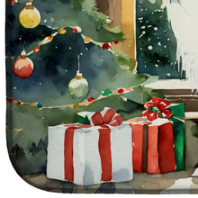 Load image into Gallery viewer, Border Collie Cozy Christmas Dish Drying Mat