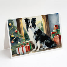 Load image into Gallery viewer, Border Collie Cozy Christmas Greeting Cards - Blank Note Cards – 8-Pack of Artist-Designed Cards with Envelopes