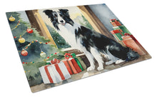 Load image into Gallery viewer, Border Collie Cozy Christmas Glass Cutting Boards – Durable, Decorative Kitchen Art Large
