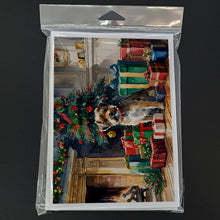 Load image into Gallery viewer, Border Terrier Cozy Christmas Greeting Cards - Blank Note Cards – 8-Pack of Artist-Designed Cards with Envelopes