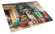 Load image into Gallery viewer, Border Terrier Cozy Christmas Glass Cutting Boards – Durable, Decorative Kitchen Art Large