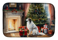 Load image into Gallery viewer, Borzoi Cozy Christmas Dish Drying Mat