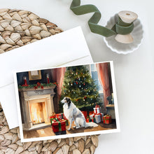 Load image into Gallery viewer, Borzoi Cozy Christmas Greeting Cards - Blank Note Cards – 8-Pack of Artist-Designed Cards with Envelopes