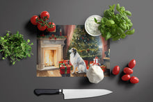 Load image into Gallery viewer, Borzoi Cozy Christmas Glass Cutting Boards – Durable, Decorative Kitchen Art Large