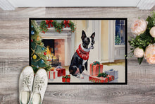 Load image into Gallery viewer, Boston Terrier Cozy Christmas Doormat - Large 24x36 – Indoor/Outdoor Floor Mat with Artistic Flair