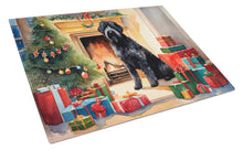 Load image into Gallery viewer, Bouvier des Flandres Cozy Christmas Glass Cutting Boards – Durable, Decorative Kitchen Art Large
